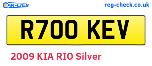 R700KEV are the vehicle registration plates.