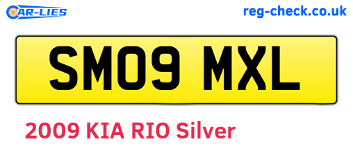 SM09MXL are the vehicle registration plates.