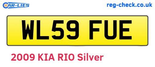 WL59FUE are the vehicle registration plates.