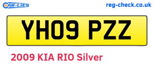 YH09PZZ are the vehicle registration plates.
