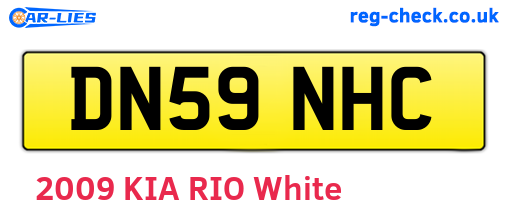 DN59NHC are the vehicle registration plates.