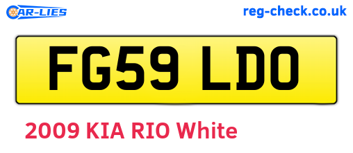 FG59LDO are the vehicle registration plates.