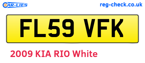 FL59VFK are the vehicle registration plates.