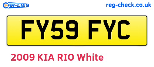 FY59FYC are the vehicle registration plates.
