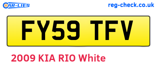 FY59TFV are the vehicle registration plates.