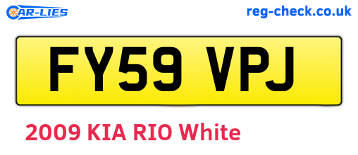FY59VPJ are the vehicle registration plates.