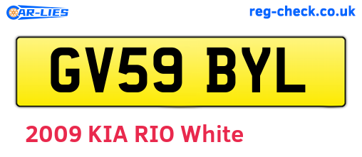 GV59BYL are the vehicle registration plates.