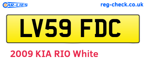LV59FDC are the vehicle registration plates.