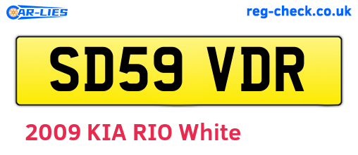 SD59VDR are the vehicle registration plates.