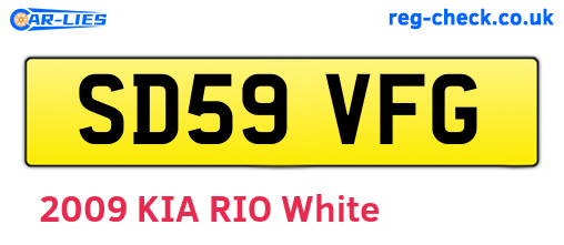 SD59VFG are the vehicle registration plates.