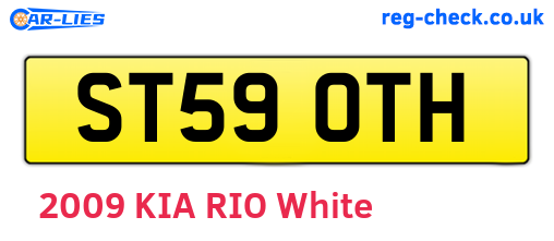 ST59OTH are the vehicle registration plates.