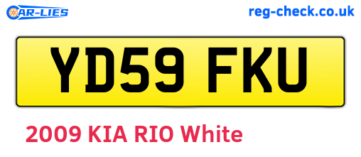 YD59FKU are the vehicle registration plates.