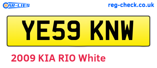 YE59KNW are the vehicle registration plates.