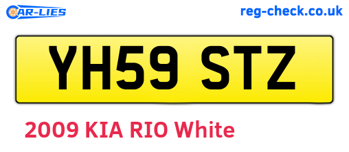 YH59STZ are the vehicle registration plates.