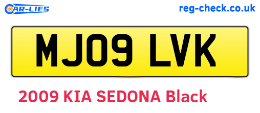 MJ09LVK are the vehicle registration plates.