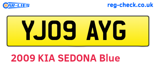YJ09AYG are the vehicle registration plates.