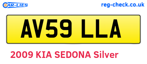 AV59LLA are the vehicle registration plates.