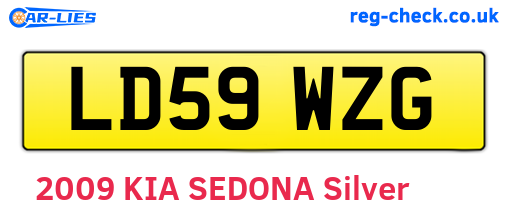 LD59WZG are the vehicle registration plates.