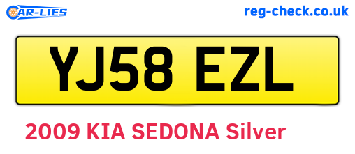 YJ58EZL are the vehicle registration plates.