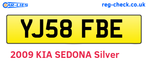 YJ58FBE are the vehicle registration plates.