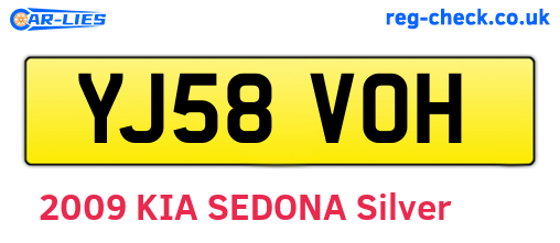 YJ58VOH are the vehicle registration plates.