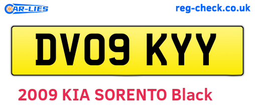 DV09KYY are the vehicle registration plates.