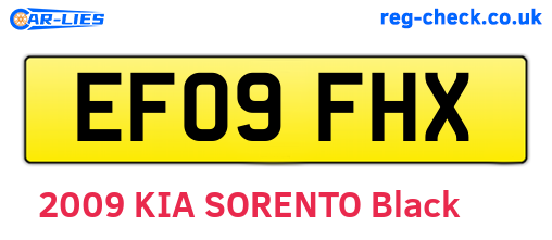 EF09FHX are the vehicle registration plates.