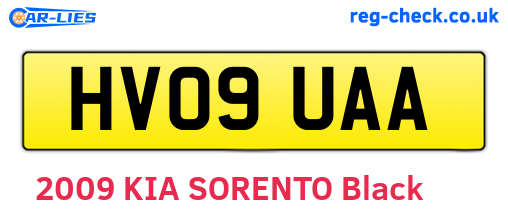 HV09UAA are the vehicle registration plates.