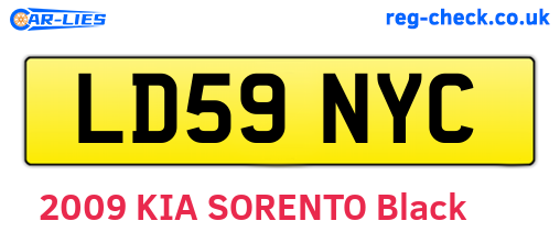 LD59NYC are the vehicle registration plates.
