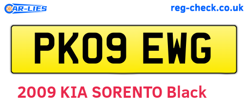 PK09EWG are the vehicle registration plates.