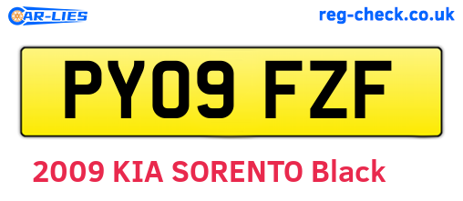 PY09FZF are the vehicle registration plates.