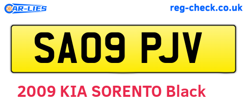 SA09PJV are the vehicle registration plates.