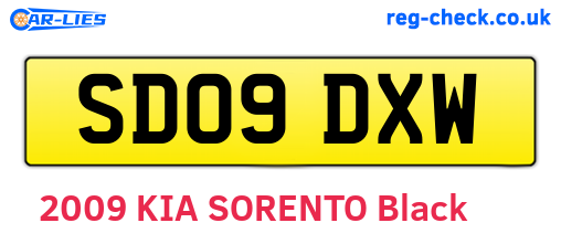 SD09DXW are the vehicle registration plates.