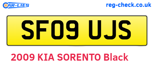 SF09UJS are the vehicle registration plates.