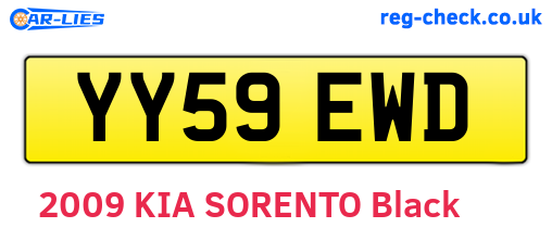 YY59EWD are the vehicle registration plates.
