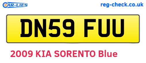 DN59FUU are the vehicle registration plates.