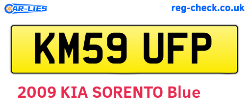 KM59UFP are the vehicle registration plates.