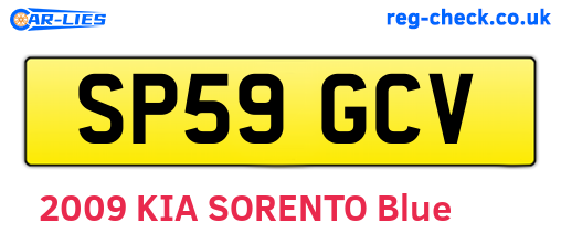 SP59GCV are the vehicle registration plates.