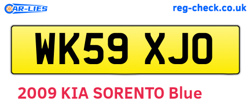 WK59XJO are the vehicle registration plates.