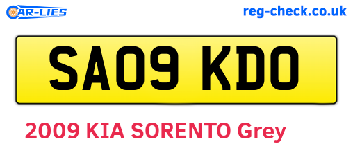 SA09KDO are the vehicle registration plates.
