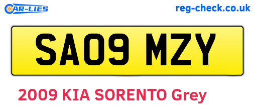 SA09MZY are the vehicle registration plates.