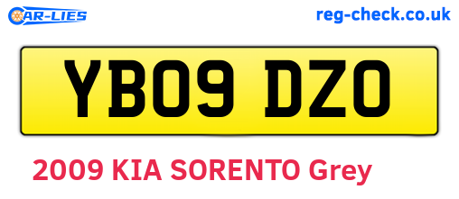 YB09DZO are the vehicle registration plates.