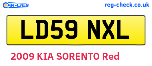 LD59NXL are the vehicle registration plates.