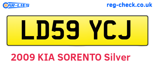 LD59YCJ are the vehicle registration plates.