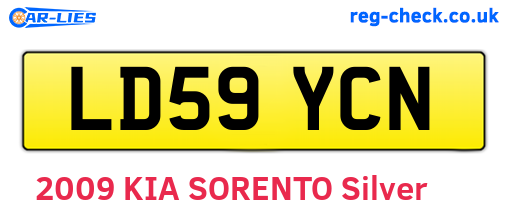 LD59YCN are the vehicle registration plates.