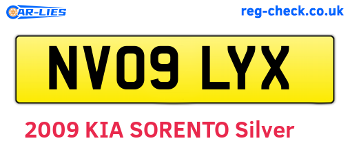 NV09LYX are the vehicle registration plates.