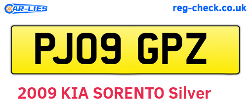 PJ09GPZ are the vehicle registration plates.