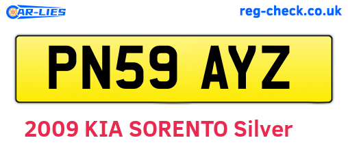 PN59AYZ are the vehicle registration plates.