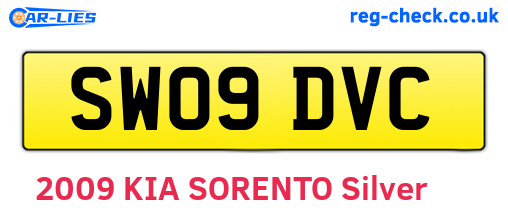 SW09DVC are the vehicle registration plates.