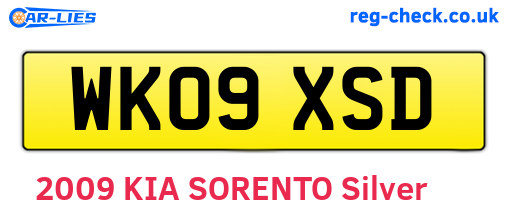 WK09XSD are the vehicle registration plates.
